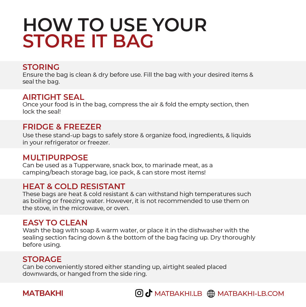Store It Reusable Storage Bags.